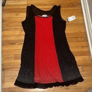 Joseph Ribkoff Bonnie Jean Red and Black Polka Dot Dress